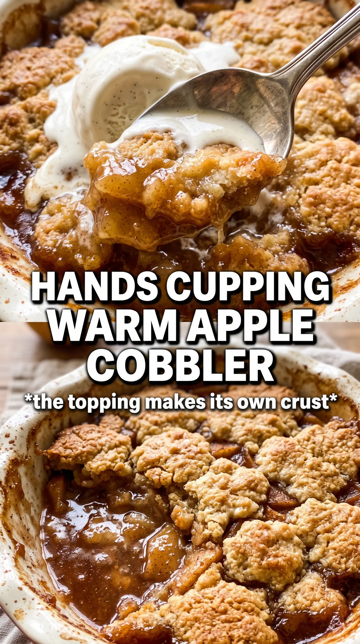 Apple Cobbler golden biscuit topping bubbling apples