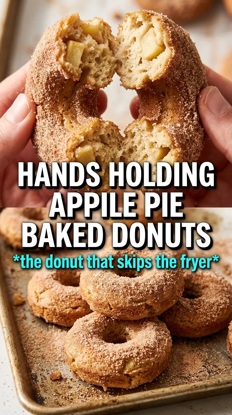 Apple Pie Baked Donuts cinnamon glaze caramel