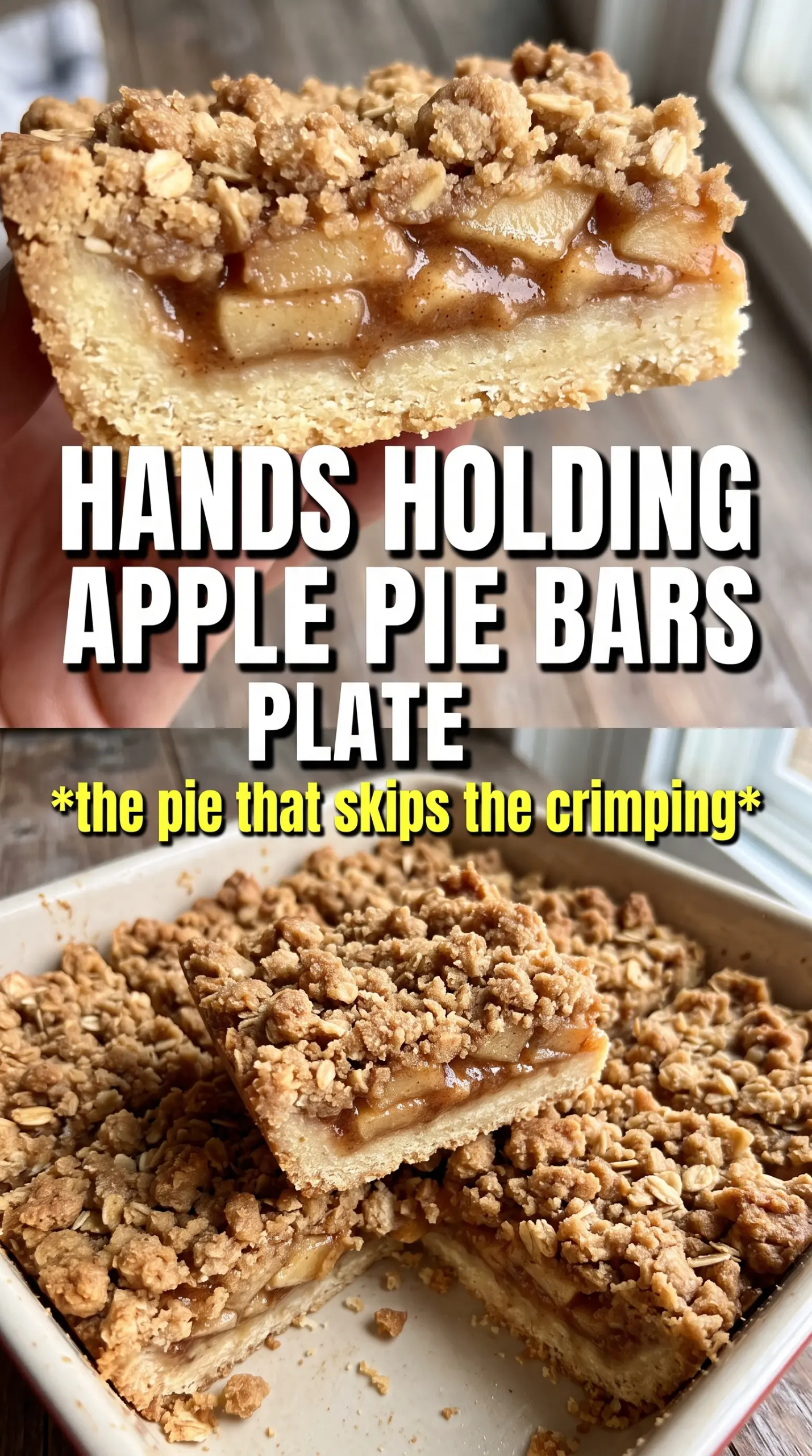Apple Pie Bars golden spiced crumble