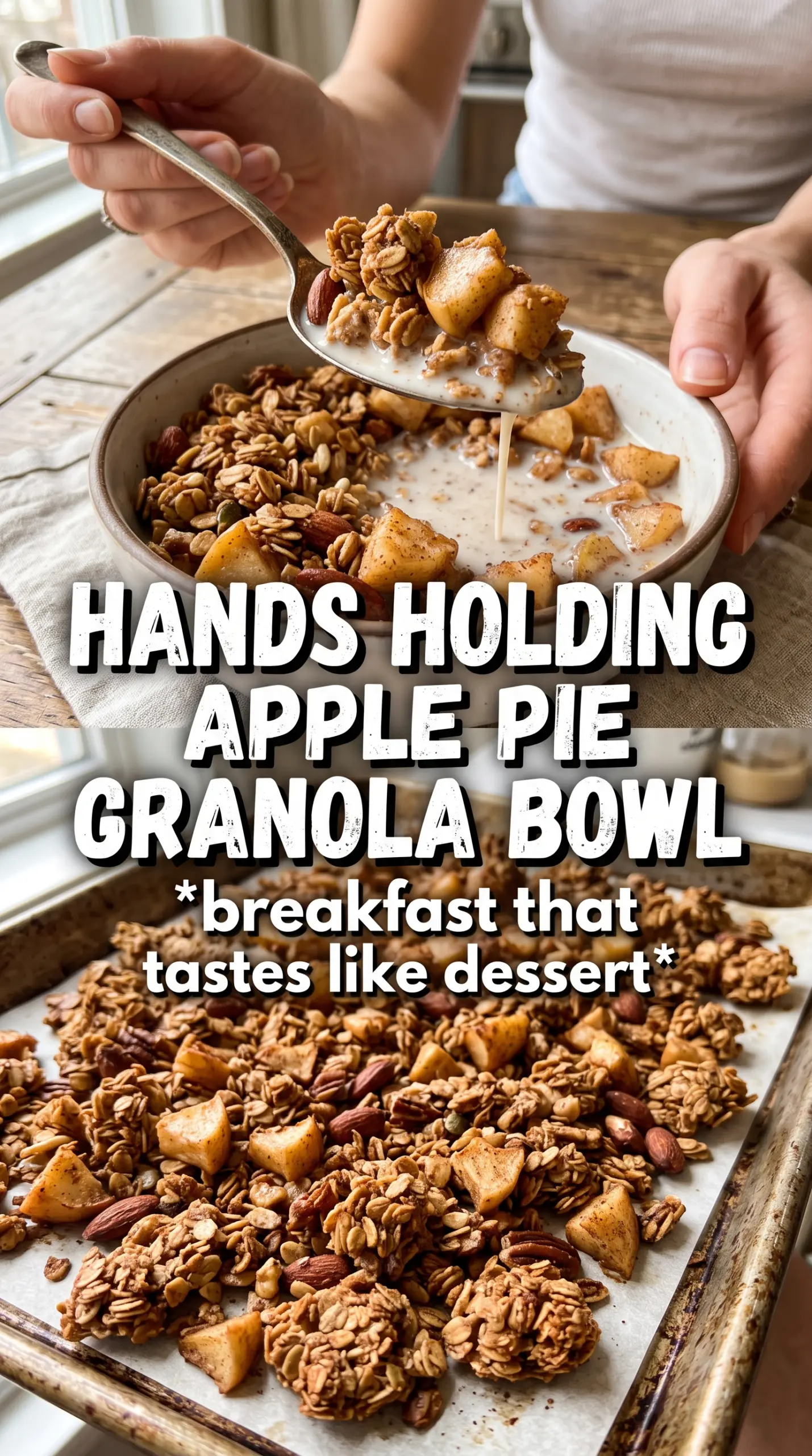 Apple Pie Granola cozy crunchy clusters