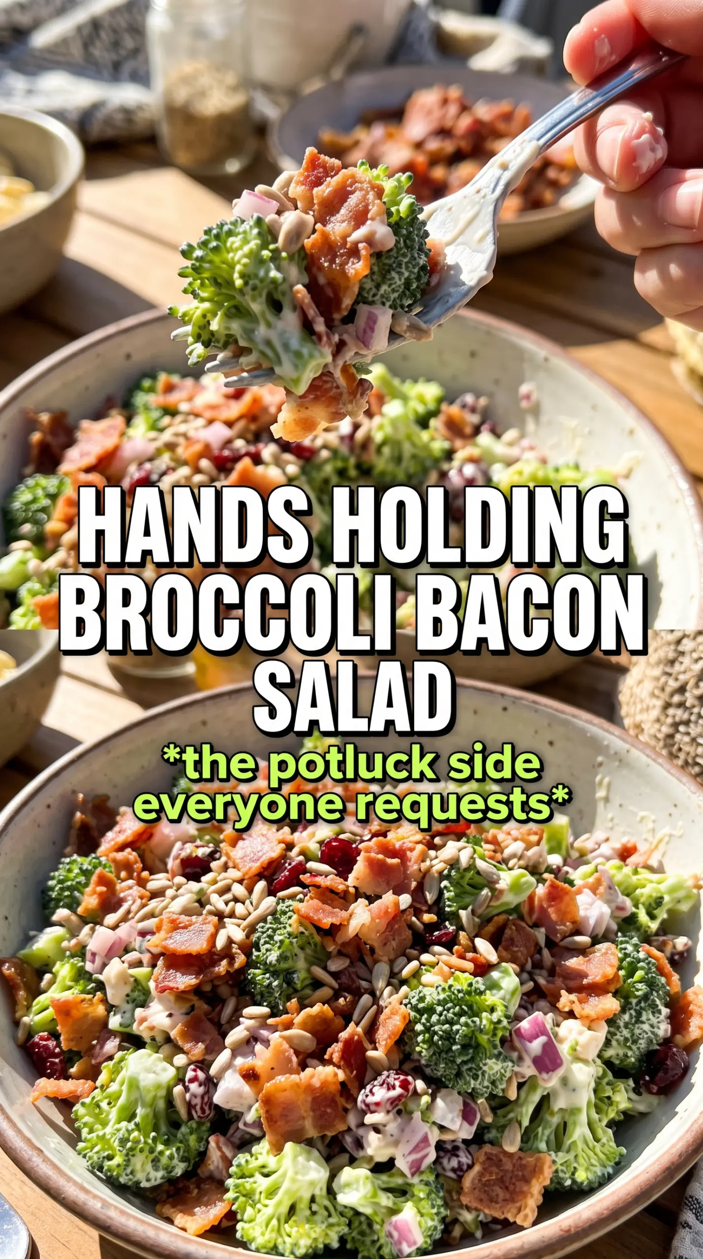 Broccoli Bacon Salad crisp creamy colorful