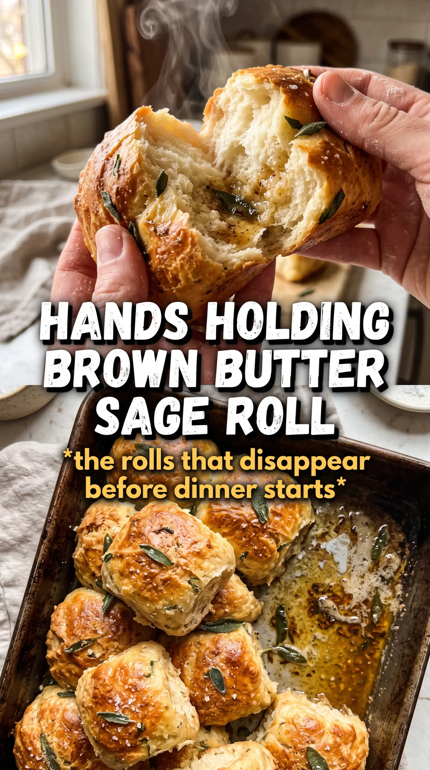 Brown Butter Sage Dinner Rolls golden soft aromatic