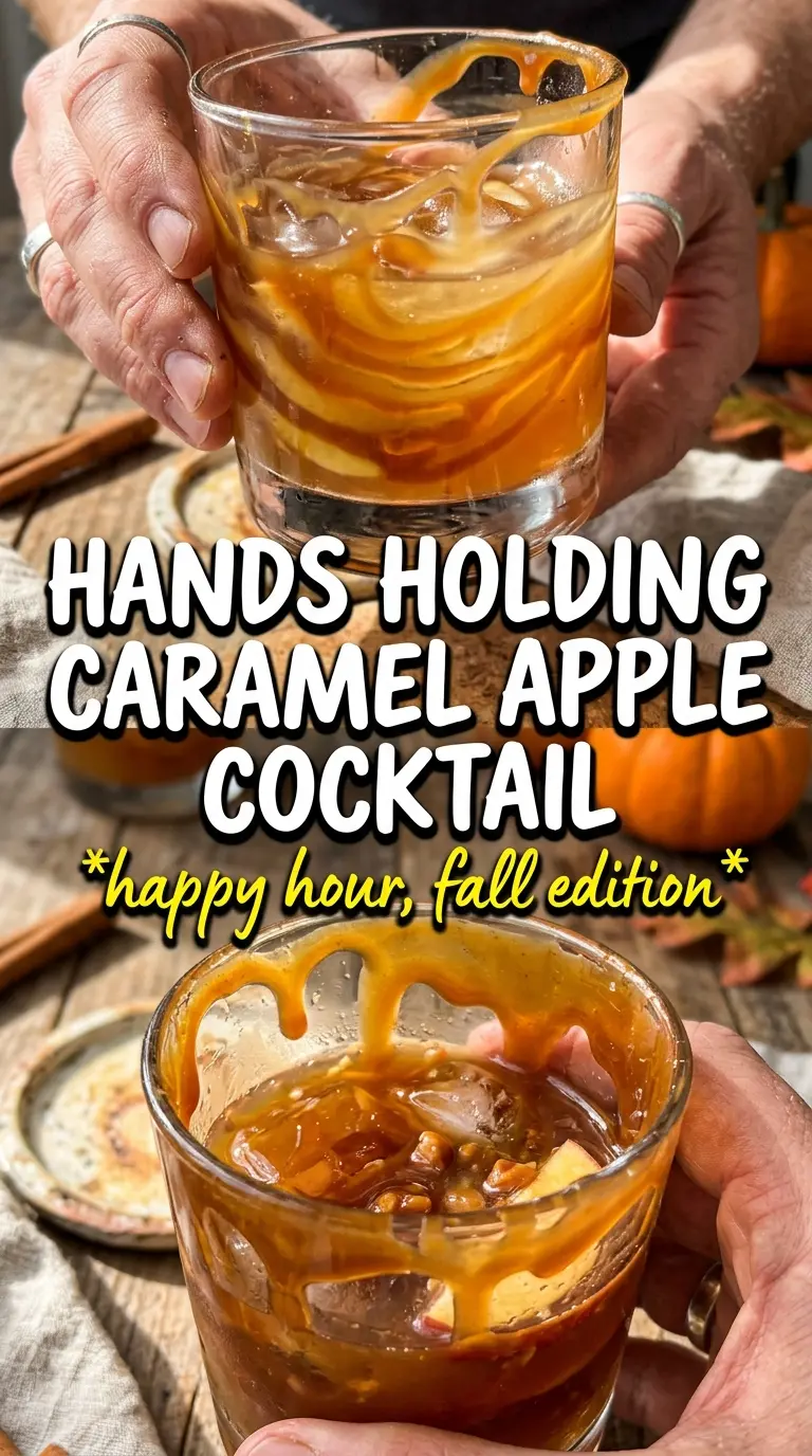 Caramel Apple Butterscotch Cocktail caramel-drizzled creamy