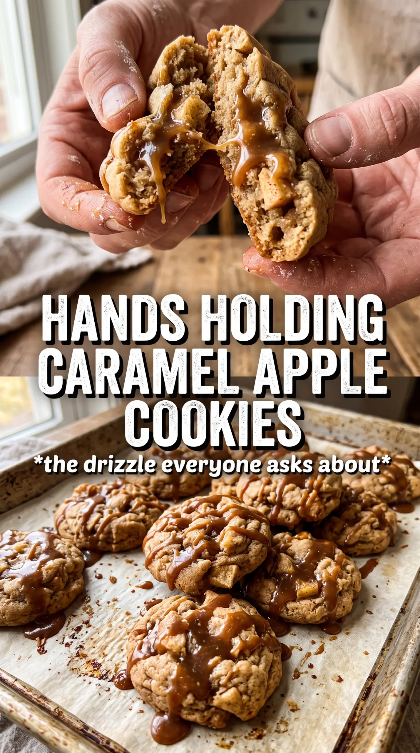 Caramel Apple Cookies soft golden chewy