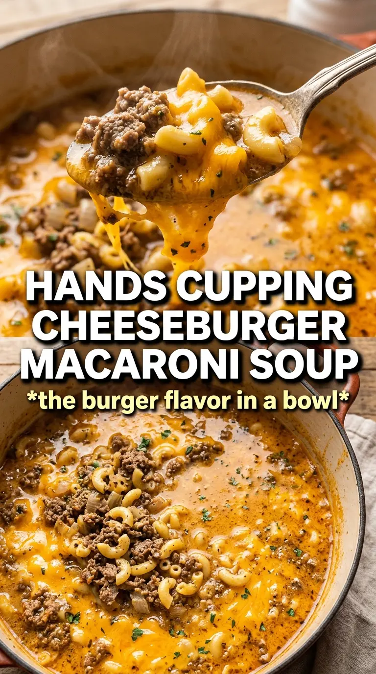 Cheeseburger Macaroni Soup cheesy, hearty, burger-inspired