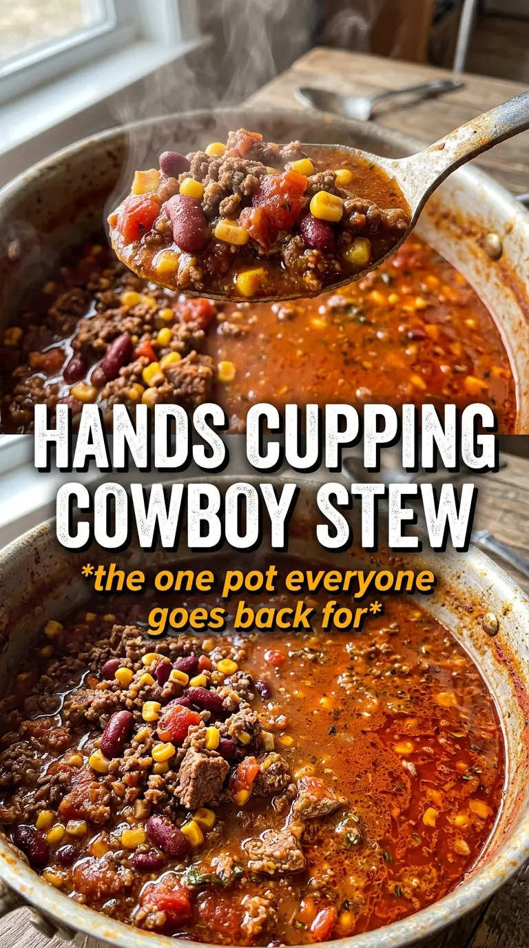 Cowboy stew hearty smoky toppings