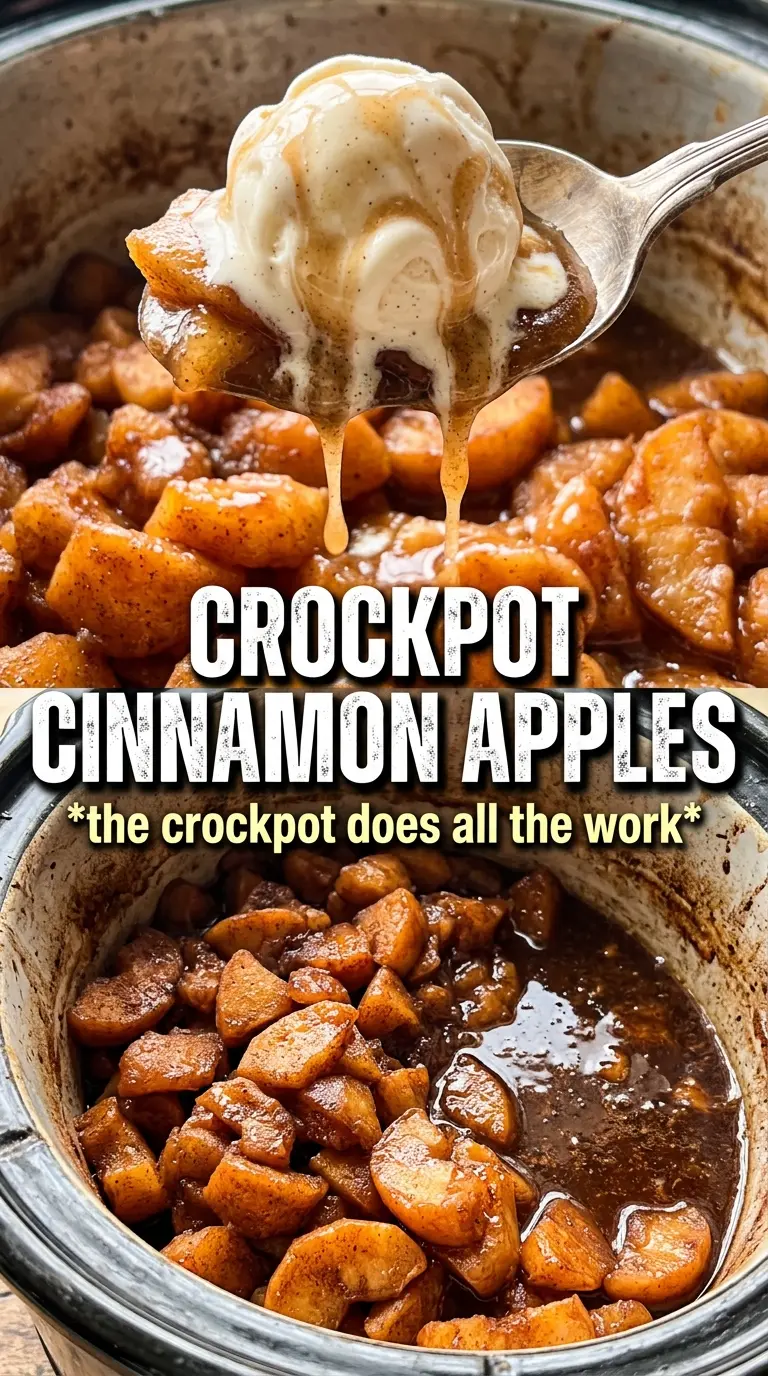 Crockpot Cinnamon Apples tender spiced caramelized