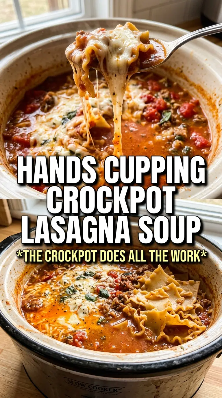 Crockpot Lasagna Soup hearty tomato broth