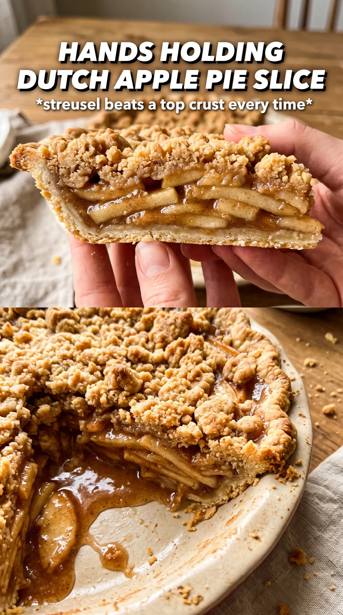 Dutch Apple Pie streusel topping spiced apples