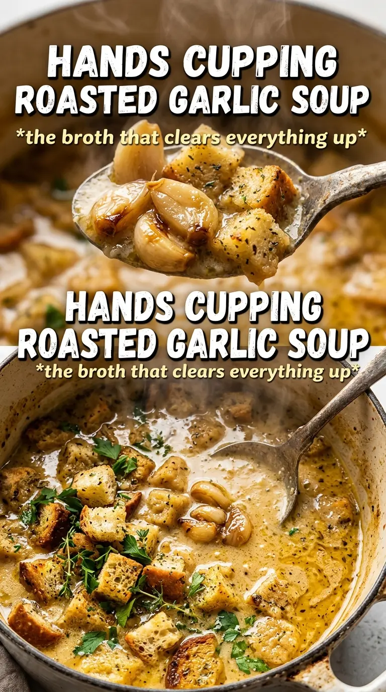 Garlic Soup silky golden eggy