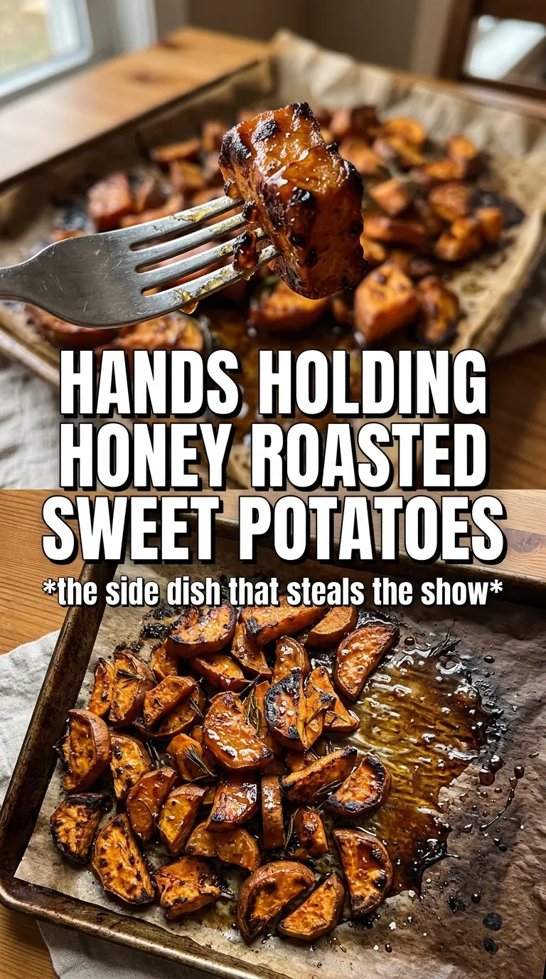 Honey roasted sweet potatoes caramelized golden rosemary