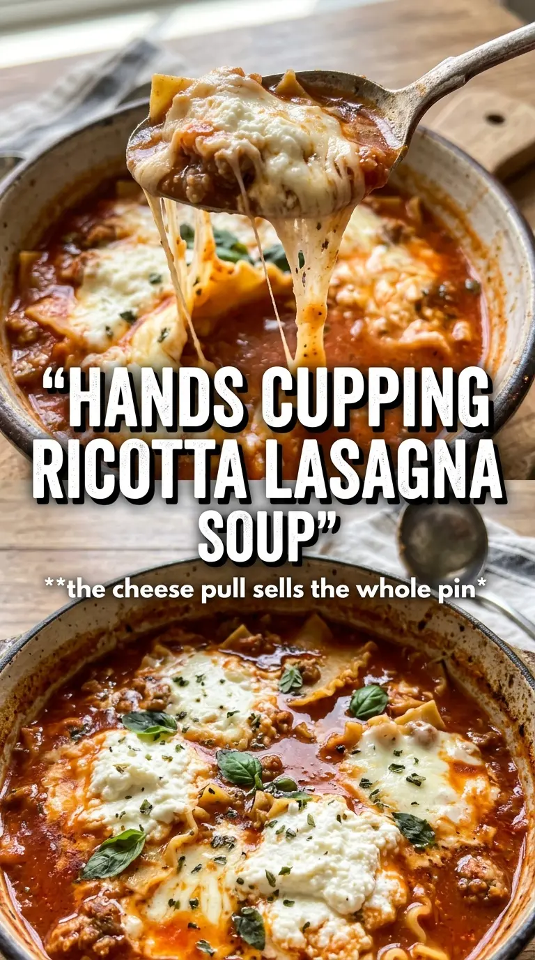 Lasagna Soup With Ricotta And Mozzarella creamy tomato, sausage, basil