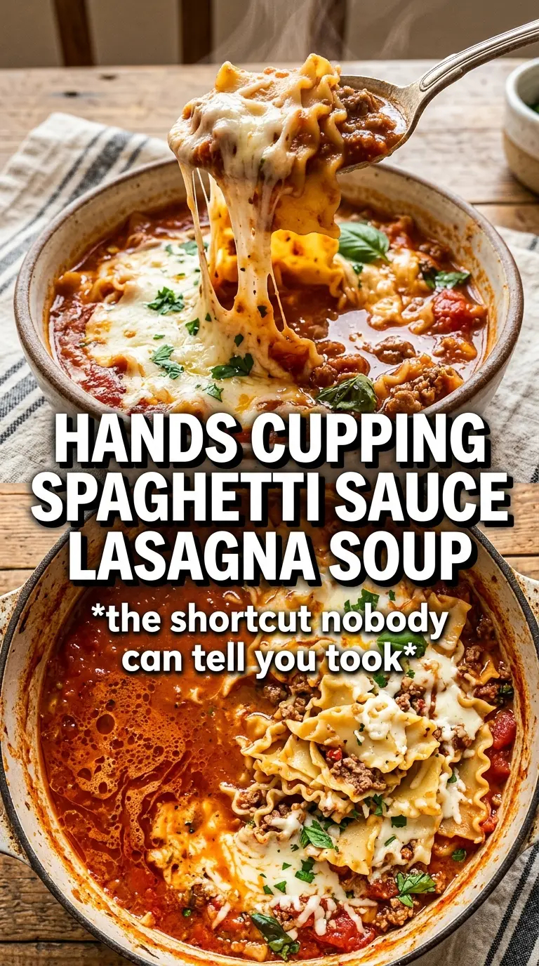 Lasagna Soup With Spaghetti Sauce rich cheesy