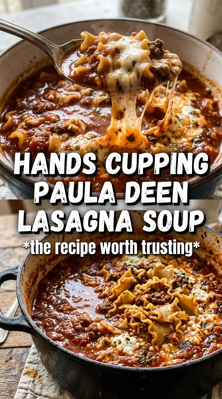 Paula Deen lasagna soup rich cheesy