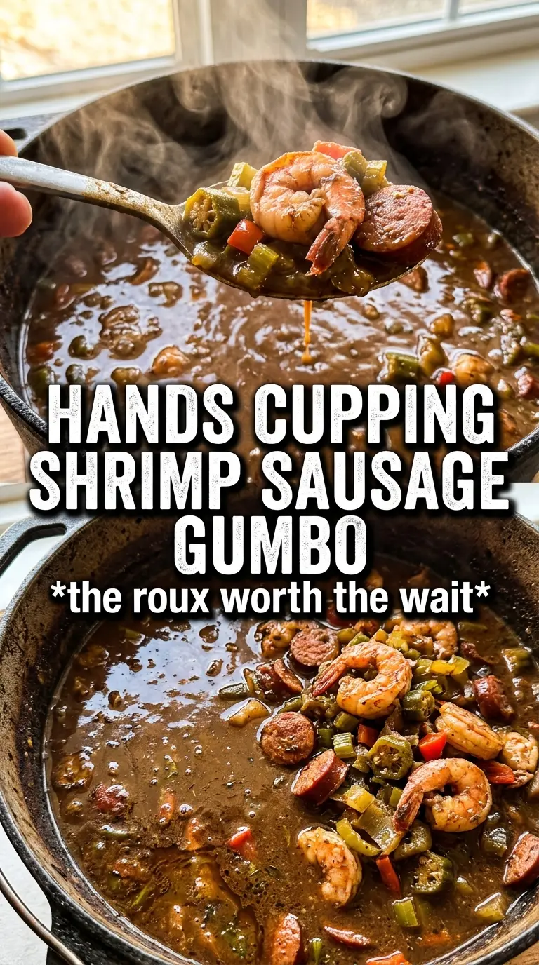 Shrimp and sausage gumbo rich savory
