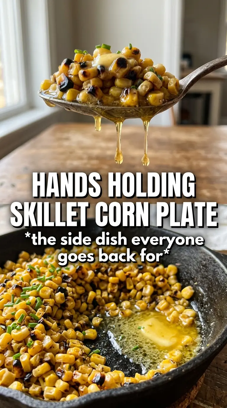 Skillet Corn With Honey Butter caramelized glossy chives