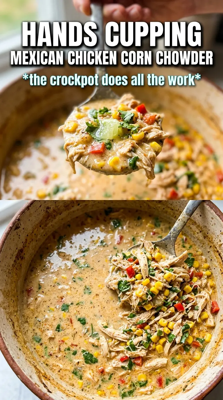 Slow Cooker Mexican Chicken Corn Chowder creamy Tex-Mex