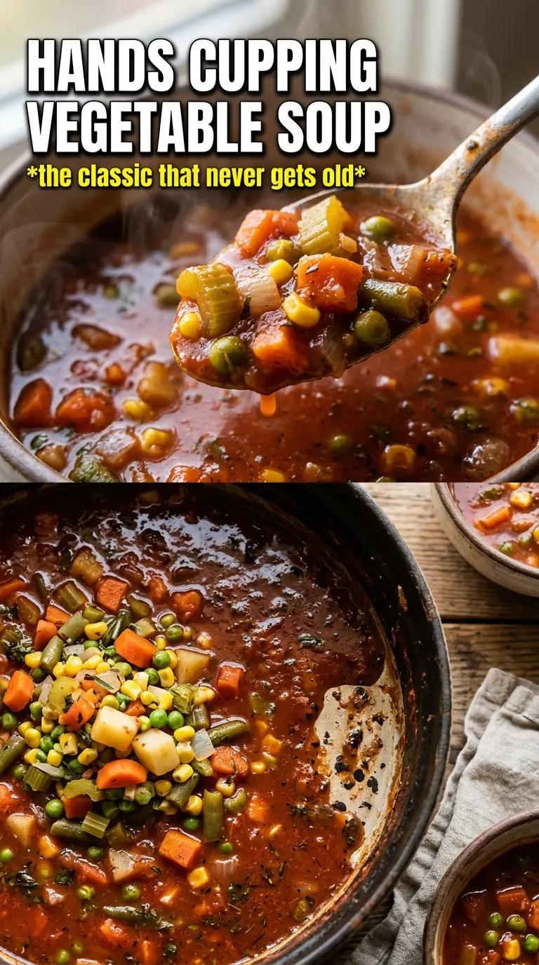 Vegetable Soup clear broth colorful vegetables