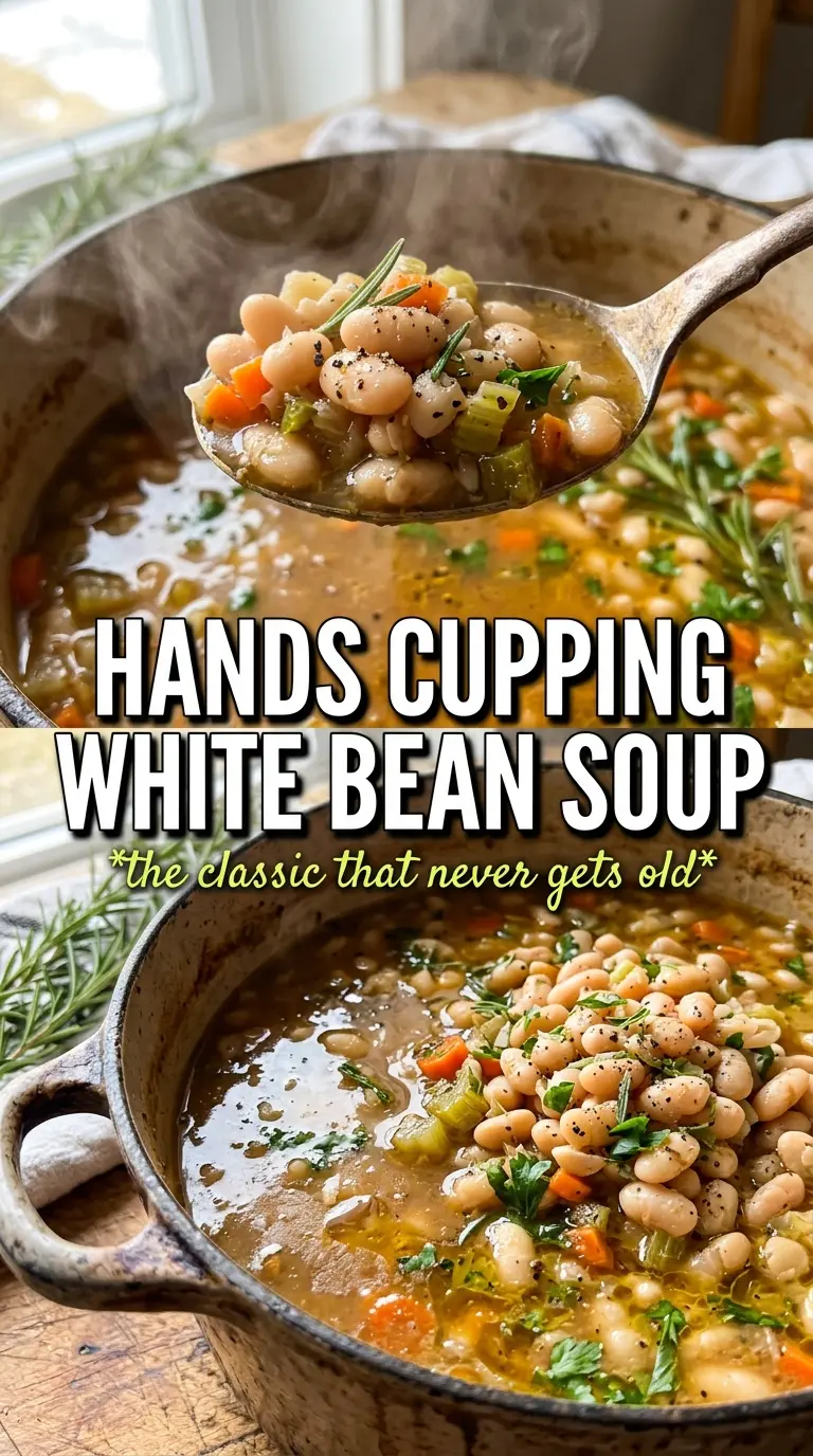 White Bean Soup creamy garlic-herb